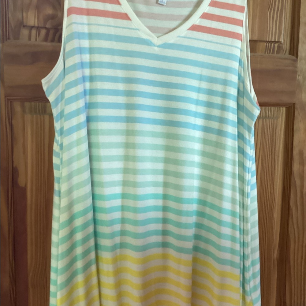 LuLaRoe Striped Sleeveless top